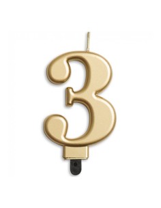 Metallic Kaars Pastel Goud Nummer 3