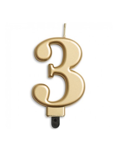 Metallic Kaars Pastel Goud Nummer 3 //