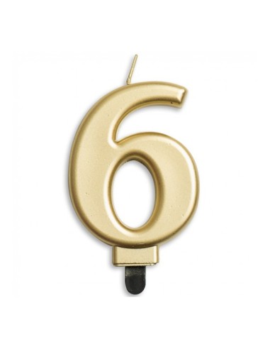 Metallic Kaars Pastel Goud Nummer 6 //