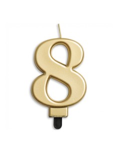 Metallic Kaars Pastel Goud Nummer 8 //