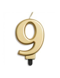 Metallic Kaars Pastel Goud Nummer 9