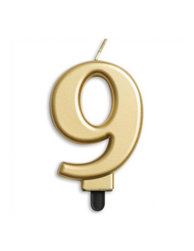 Metallic Kaars Pastel Goud Nummer 9 //