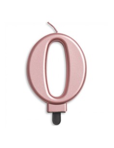 Metallic Kaars Rosé Goud Nummer 0