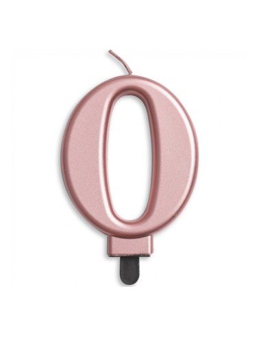 Metallic Kaars Rosé Goud Nummer 0 //