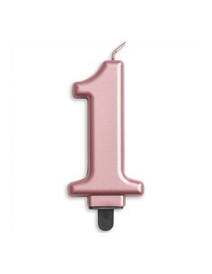 Metallic Kaars Rosé Goud Nummer 1