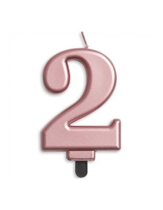 Metallic Kaars Rosé Goud Nummer 2 //