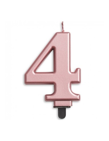 Metallic Kaars Rosé Goud Nummer 4 //