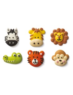 Decora Suikerdecoratie Jungle Dieren -6st- 2