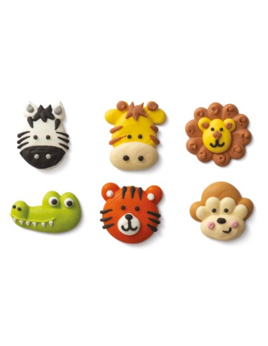 Decora Suikerdecoratie Jungle Dieren -6st-