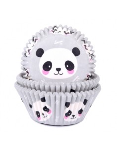 House of Marie Baking Cups Panda -48st-
