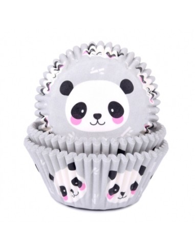 House of Marie Baking Cups Panda -48st-