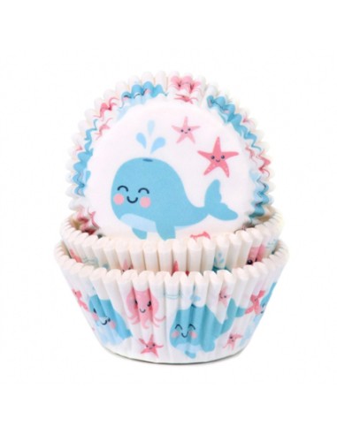 House of Marie Baking Cups Gender Reveal Walvis -50st-