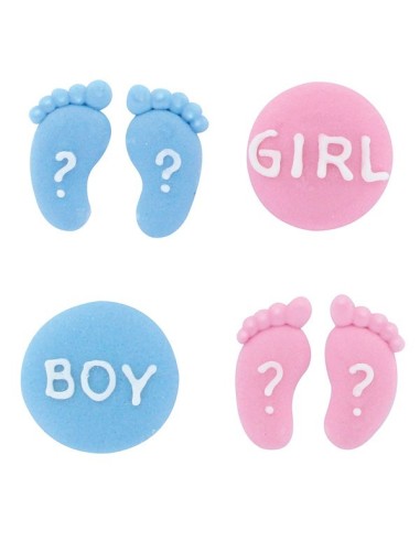 Culpitt Suikerdecoratie Baby Gender Reveal -12st-