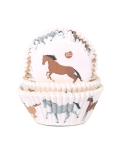 House of Marie Baking Cups Paarden -48st-