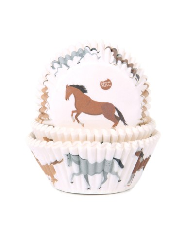 House of Marie Baking Cups Paarden -50st-