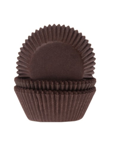 House of Marie Baking Cups Effen Bruin (50st)