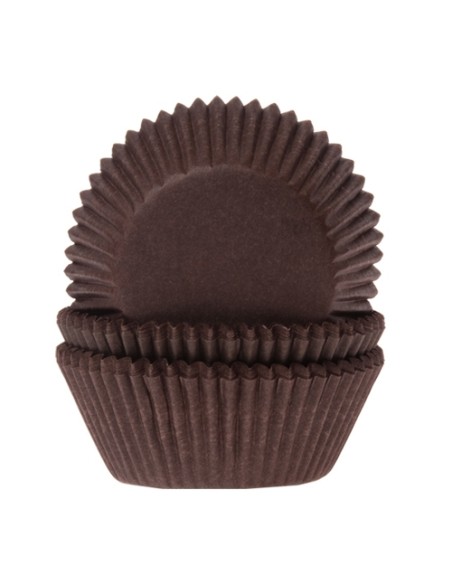 House of Marie Baking Cups Effen Bruin (50st)