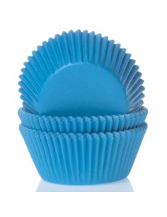 House of Marie Baking Cups Effen Cyaan Blauw (50st)