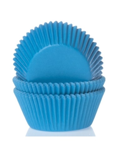 House of Marie Baking Cups Effen Cyaan Blauw (50st)