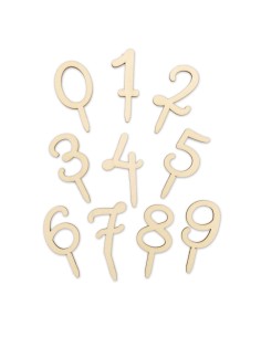 Scrapcooking Taarttopper Hout Nummer Set -10st-
