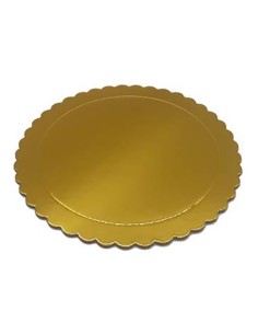 Cake Board Schulp Goud Rond 20cm -1st-