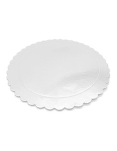 Cake Board Schulp Wit Rond 30cm -1st-