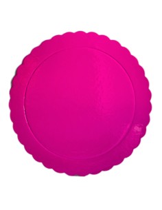 Cake Board Schulp Fel Roze Rond 25cm -1st-