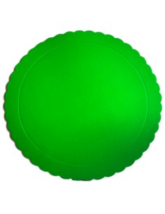 Cake Board Schulp Groen Rond 25cm -1st-