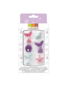 Scrapcooking Suikerdecoratie Zeemeermin -6st-