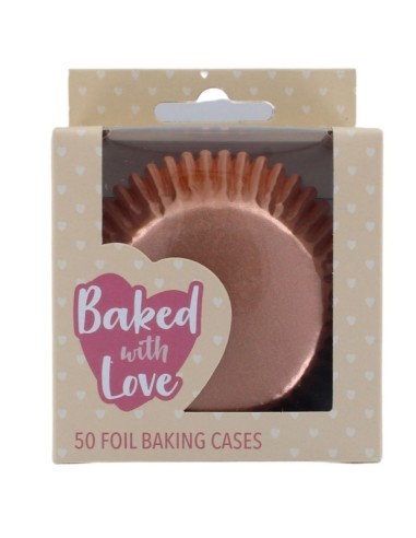Baked with Love Folie Baking Cups Rose Goud -50st-