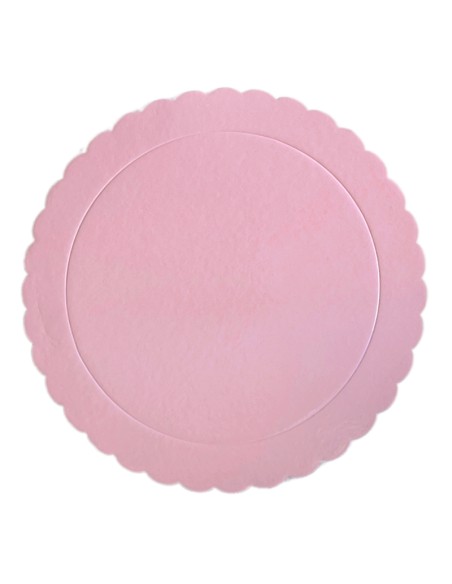 Cake Board Schulp Roze Rond 20cm -1st-