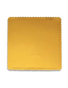 Cake Board Schulp Goud Vierkant 30x30cm -1st-