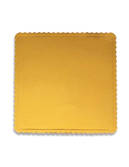 Cake Board Schulp Goud Vierkant 30x30cm -1st-