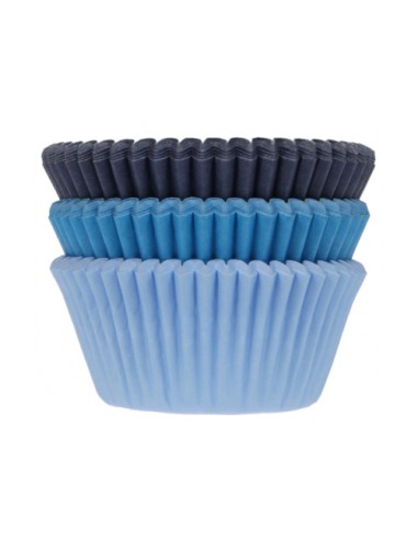 House of Marie Baking Cups Assorti Blauw -75st-