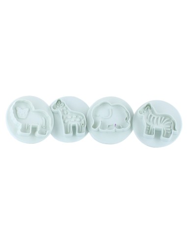 Cake Star Plunger Uitsteker Set Dierentuin Dieren -4st-