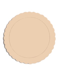 Cake Board Schulp Beige Rond 20cm -1st-