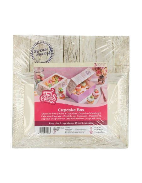 FunCakes Cupcake Doos 6 Pure -3st-