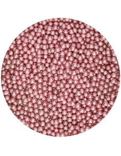 FunCakes Suikerparels Metallic Roze 4mm -80gr-