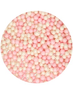 FunCakes Zachte Parels Roze/Wit Medium -60gr-