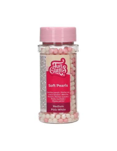 FunCakes Zachte Parels Roze/Wit Medium -60gr-