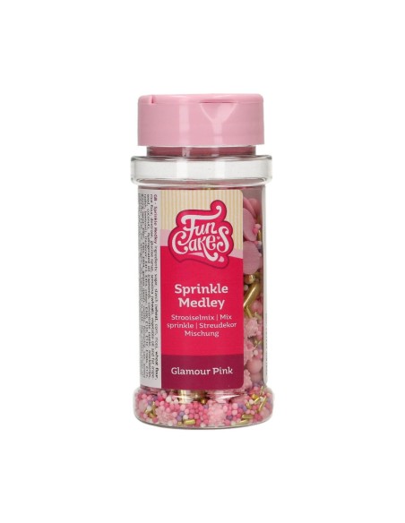 FunCakes Sprinkle Medley Glamour Pink -65gr-