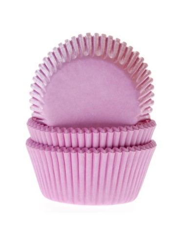 House of Marie Baking Cups Effen Licht Roze -48st-
