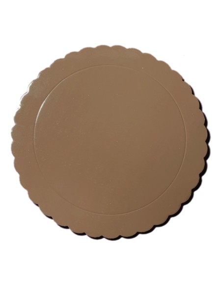 Cake Board Schulp Bruin Rond 30cm -1st- //