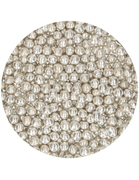 FunCakes Zachte Parels Zilver Medium -55gr-