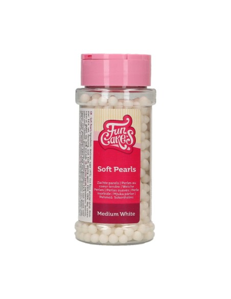 FunCakes Zachte Parels Wit Medium -80gr-