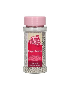 FunCakes Suikerparels Metallic Zilver 4mm -80gr- 2