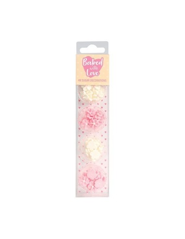 Baked with Love Suikerdecoratie Mini Bloemen -48st-