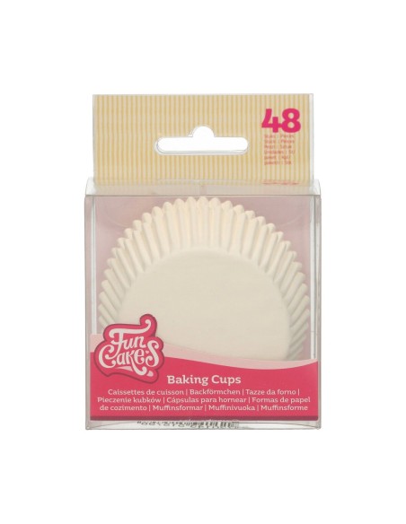 FunCakes Baking Cups Wit -48st-