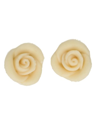 FunCakes Marsepein Decoratie Rozen Wit -6st-