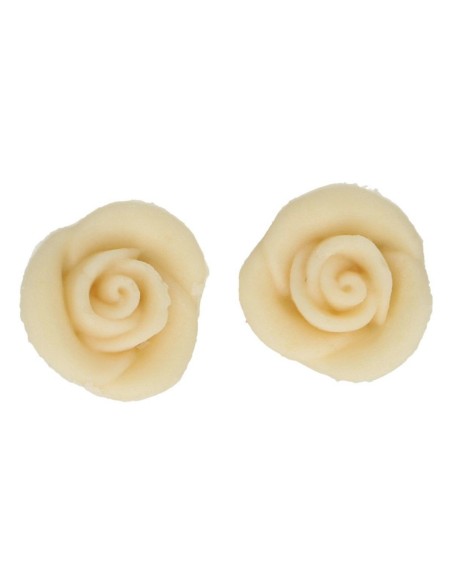 FunCakes Marsepein Decoratie Rozen Wit -6st-